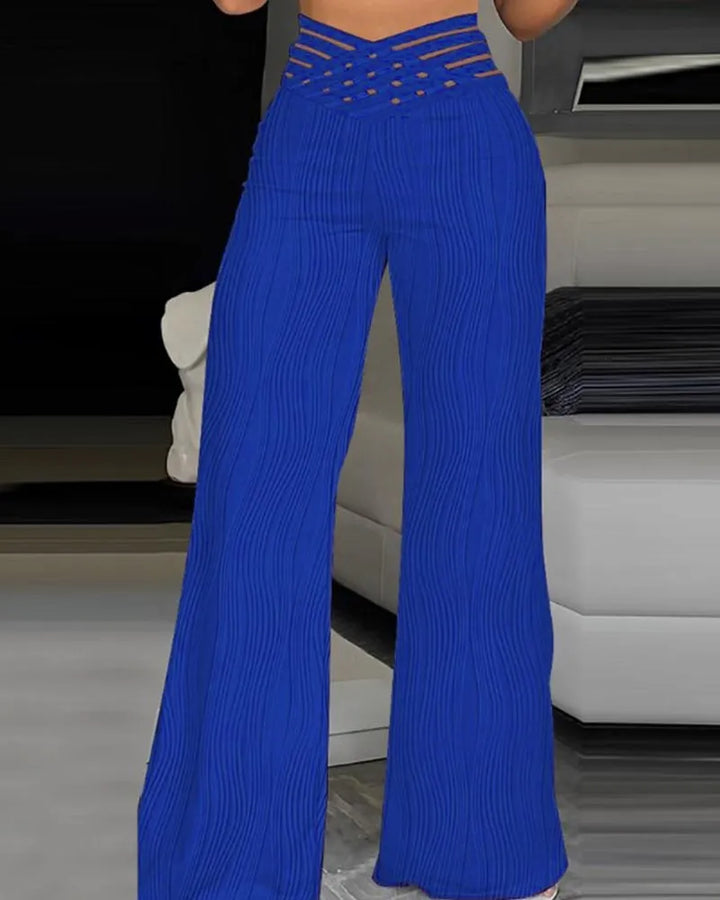 Emy - High Waist Crisscross Trousers