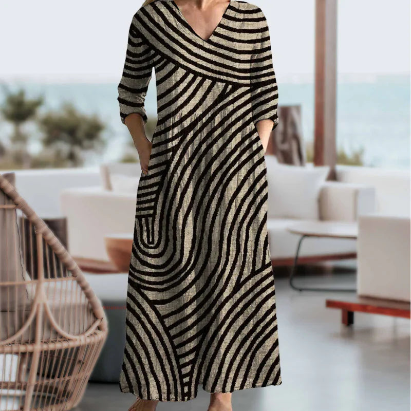 AYLA™ | Vintage Striped Dress
