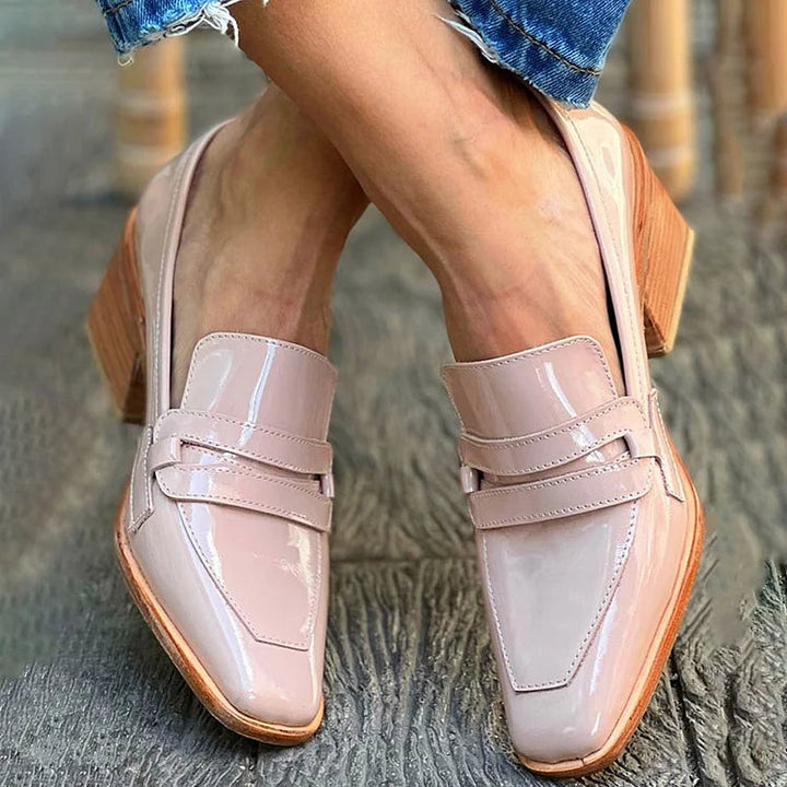 Shiny Pink Mocassins