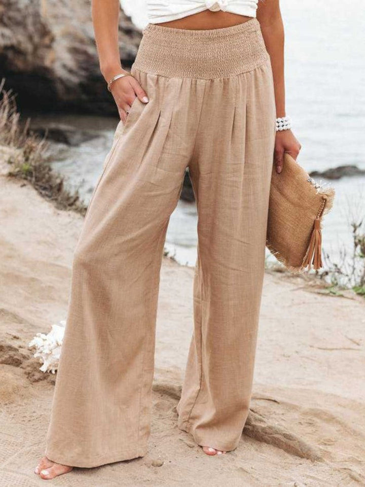 Thaloria – Wide-Leg Linen Trousers