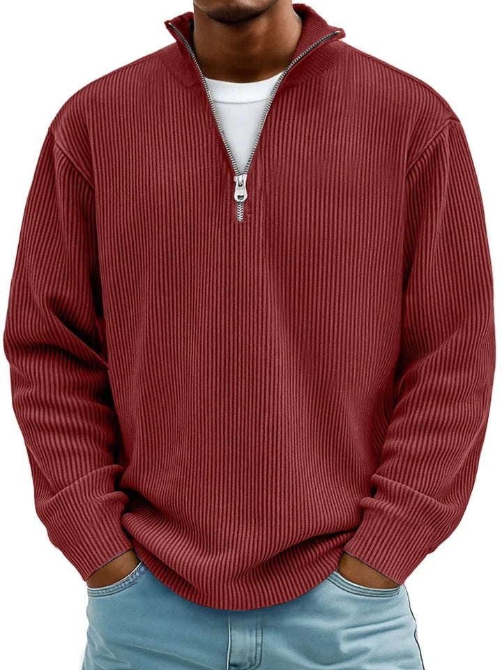 Auburn | Men's Half Zip Sweater - Keeps Its Shape
