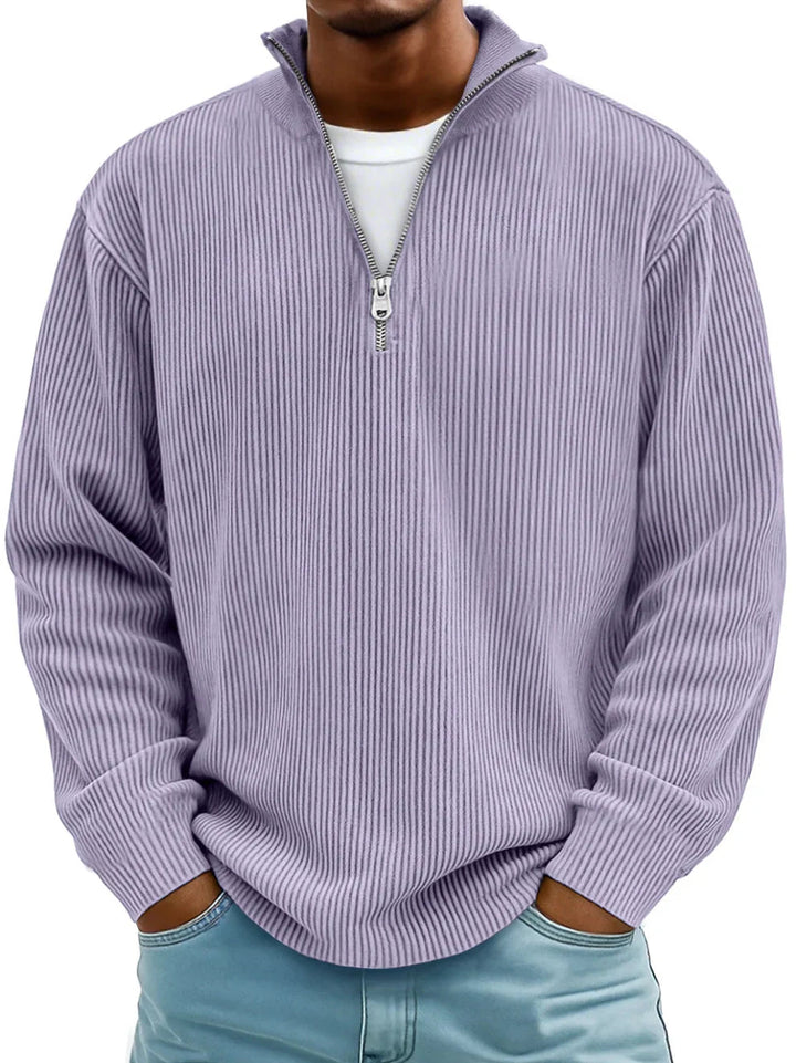 Auburn | Men's Half Zip Sweater - Keeps Its Shape