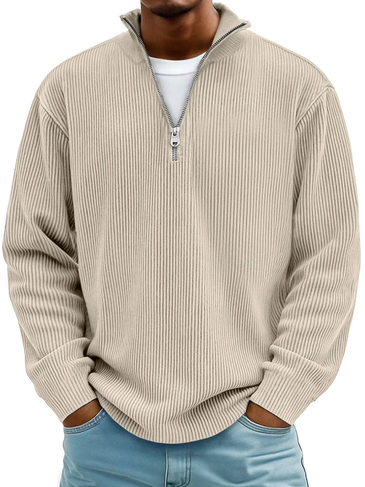 Auburn | Men's Half Zip Sweater - Keeps Its Shape