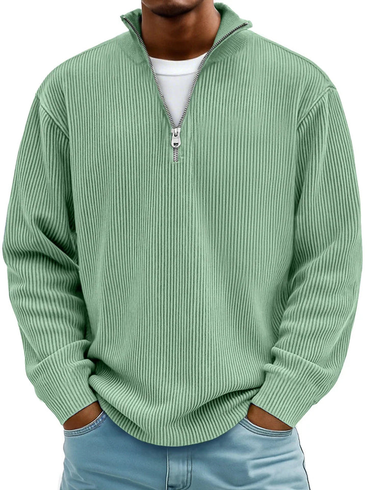 Auburn | Men's Half Zip Sweater - Keeps Its Shape