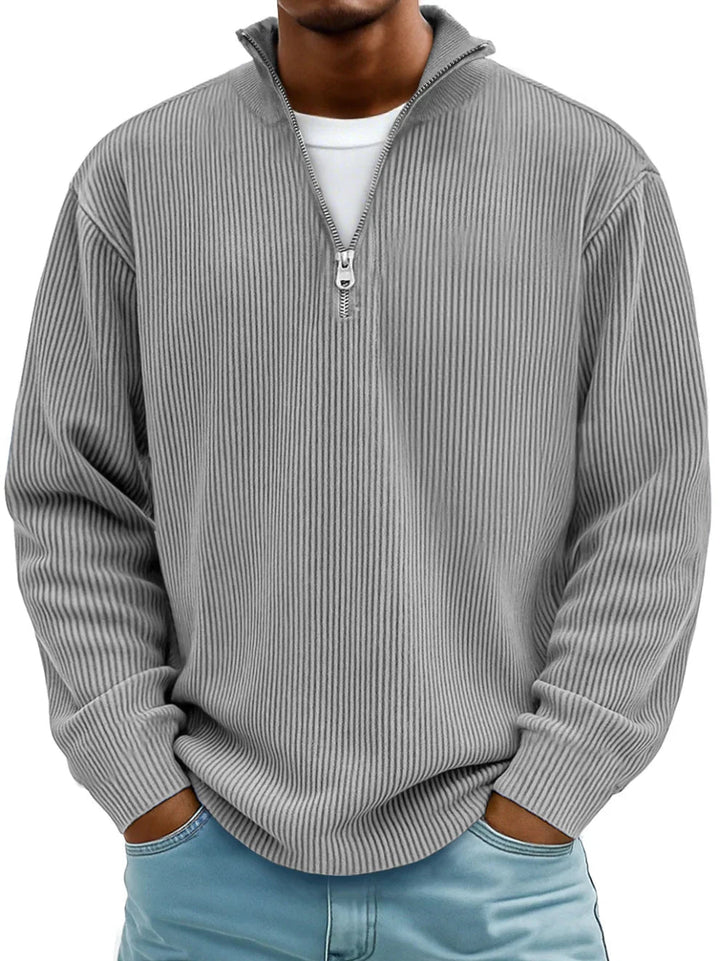 Auburn | Men's Half Zip Sweater - Keeps Its Shape