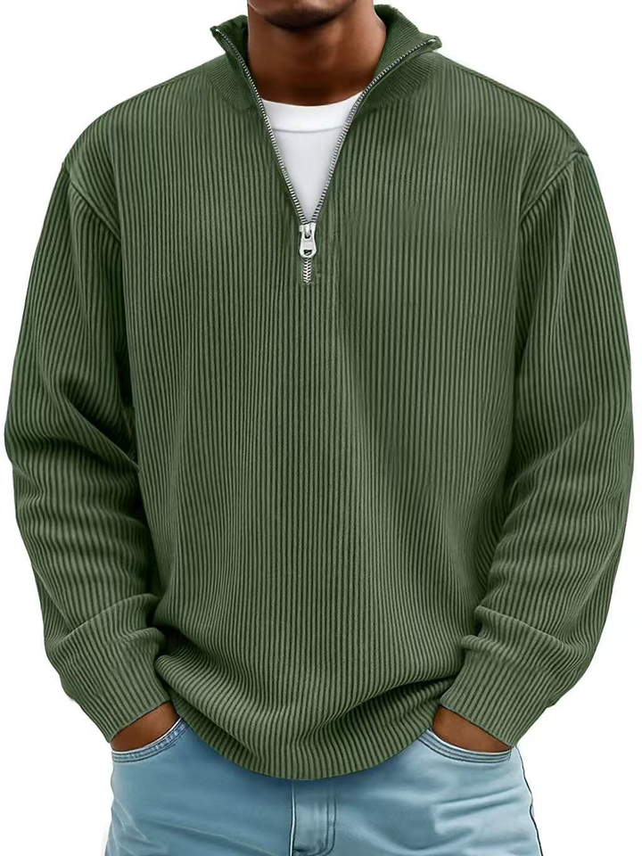 Auburn | Men's Half Zip Sweater - Keeps Its Shape