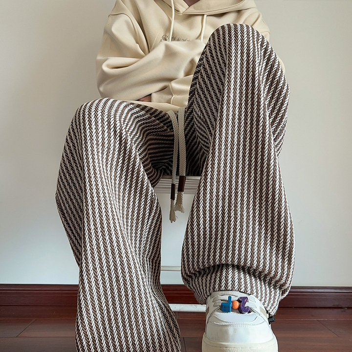 Xavi – Modern Herringbone Relaxed Sweatpants