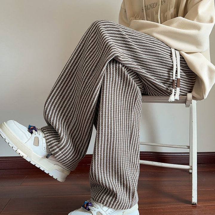 Xavi – Modern Herringbone Relaxed Sweatpants