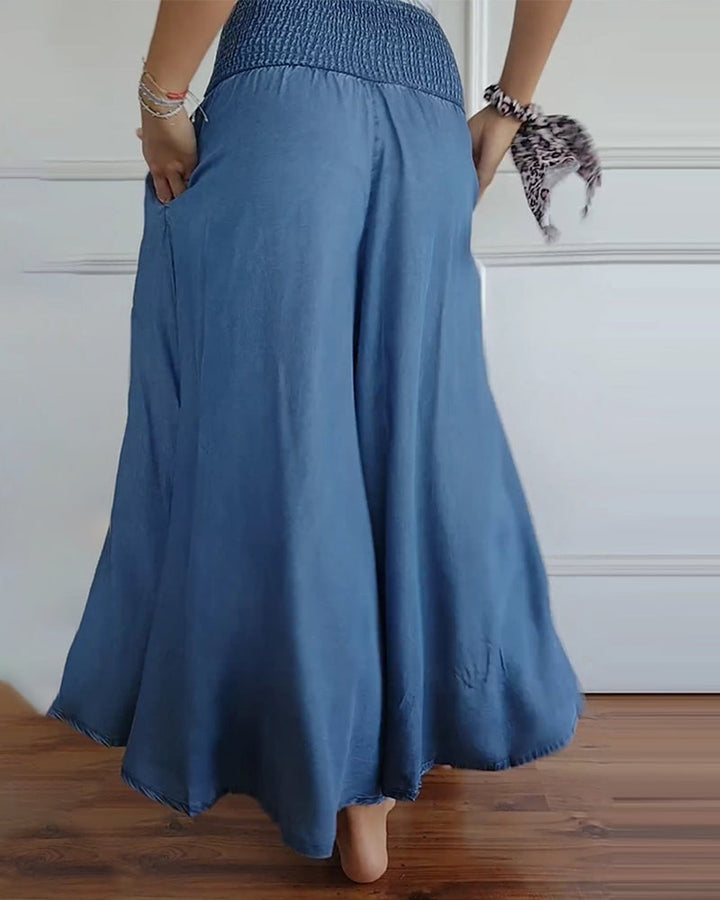 Jasper - Flowy Smocked Waist Pants