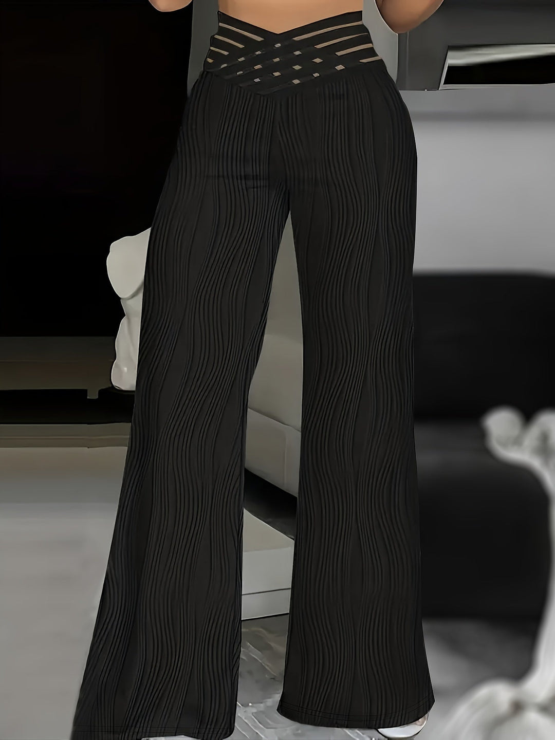Emy - High Waist Crisscross Trousers