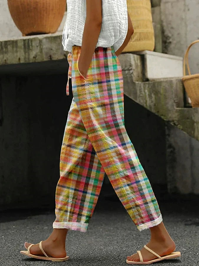 Zena – Comfortable Checkered Pants