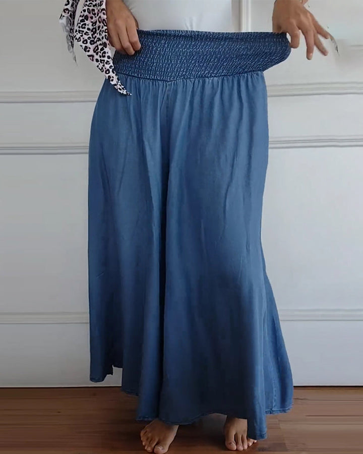 Jasper - Flowy Smocked Waist Pants
