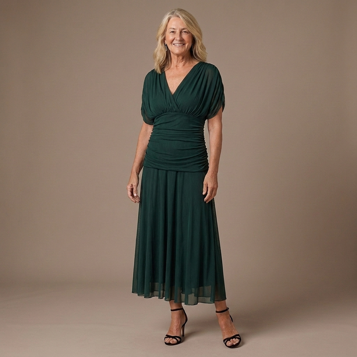 Valerie | Tummy Flattering Off Shoulder Maxi Dress