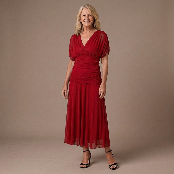 Valerie | Tummy Flattering Off Shoulder Maxi Dress
