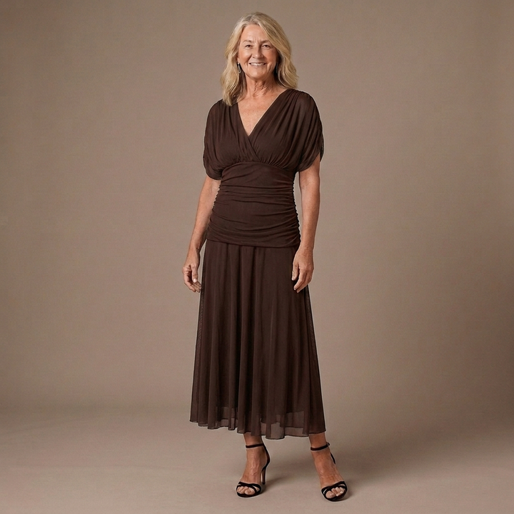 Valerie | Tummy Flattering Off Shoulder Maxi Dress